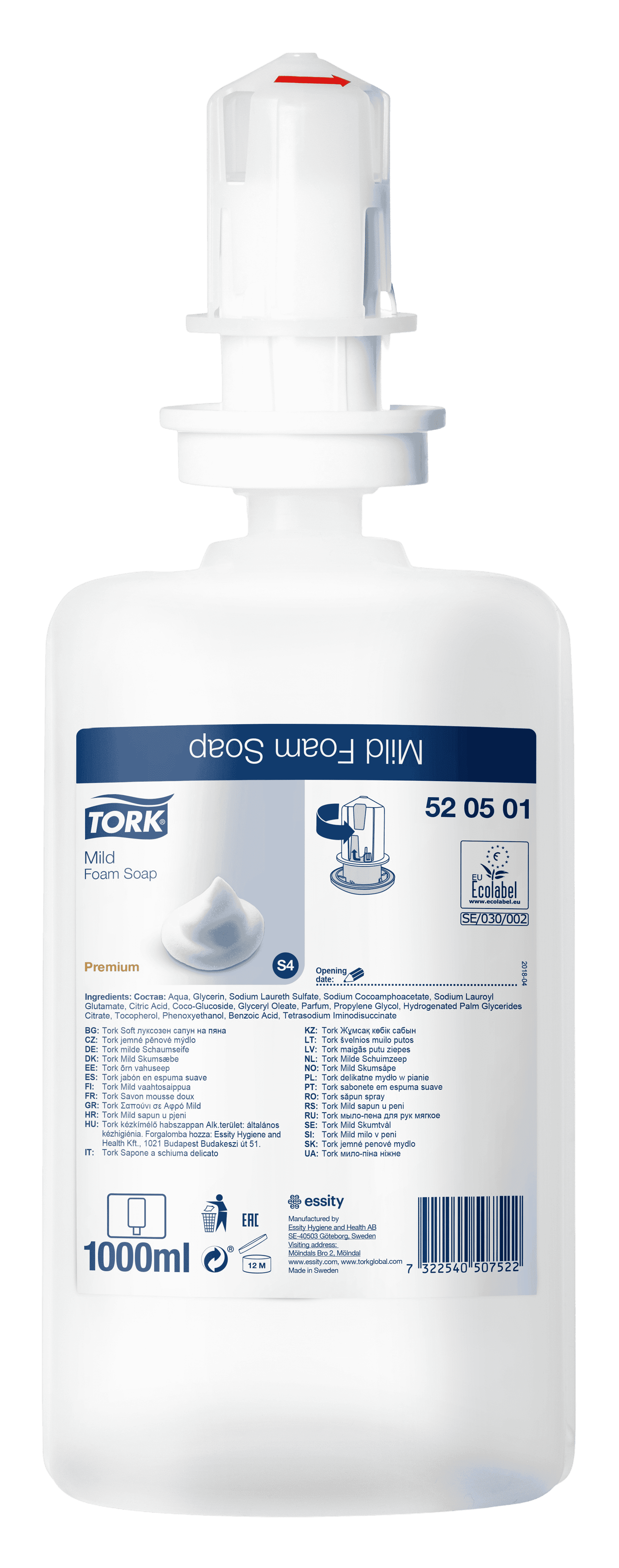 Tork - Premium Schaumseife Mild S4 6 Nachfüllpacks a 1000 ml