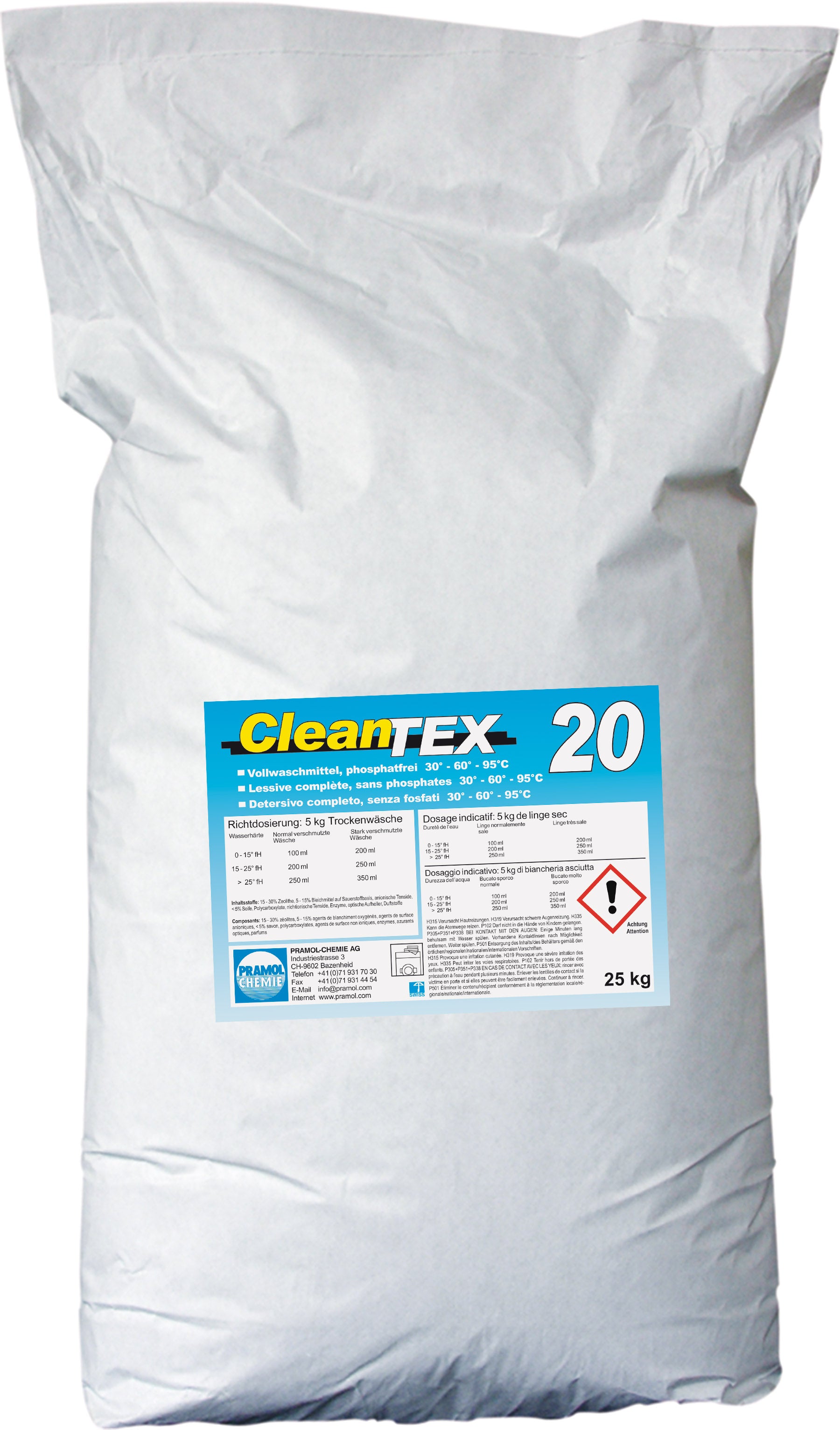 Cleantex 20 Vollwaschmittel 25KG