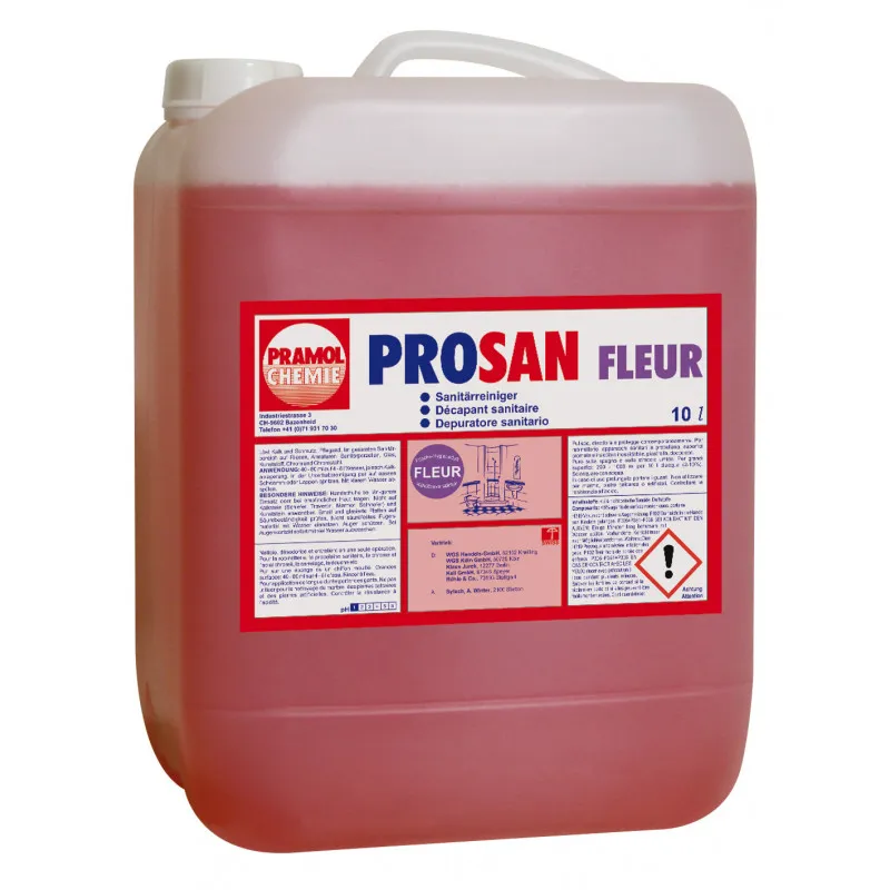 [12601.00110] EPP sanitary power cleaner – Highly active lime and urine stone remover 10 liters PROSAN FLEUR