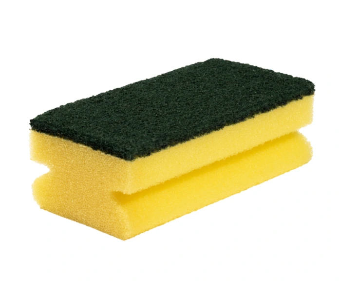 [M_752000096] SPONREX 52 Zellulose Scheuerschamm, gegen hartnäckigen Schmutz 110 x 70 x 28 mm Grün/Gelb 10 Stück/Beutel