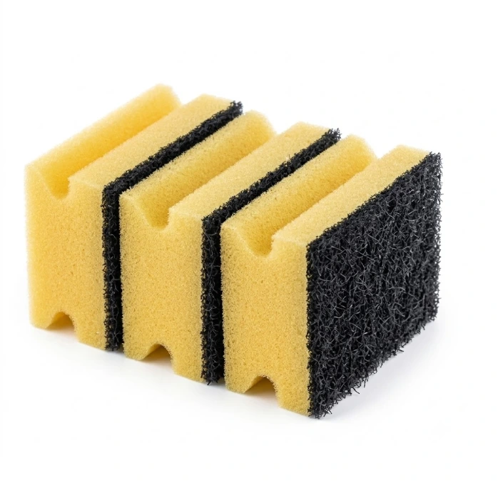 [MA-530863] Topfreiniger gelb-schwarz, 3er Packung, ca. 9,5 x 7 x 4,4 cm, mit Griffleiste