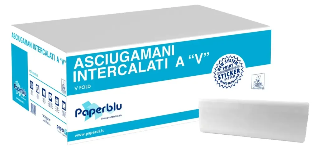 Paperdi Paperblu Folded Hand Towels – Premium Cellulose, V-Fold, 2-Ply (3,150 Towels)