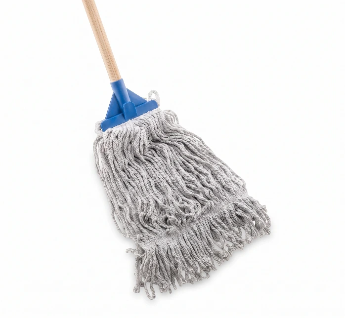 [MA-732210] Wapp-Mop abgenäht komplett mit Klammer u nd Holzstiel 150 cm, 400 gr., Bmw.