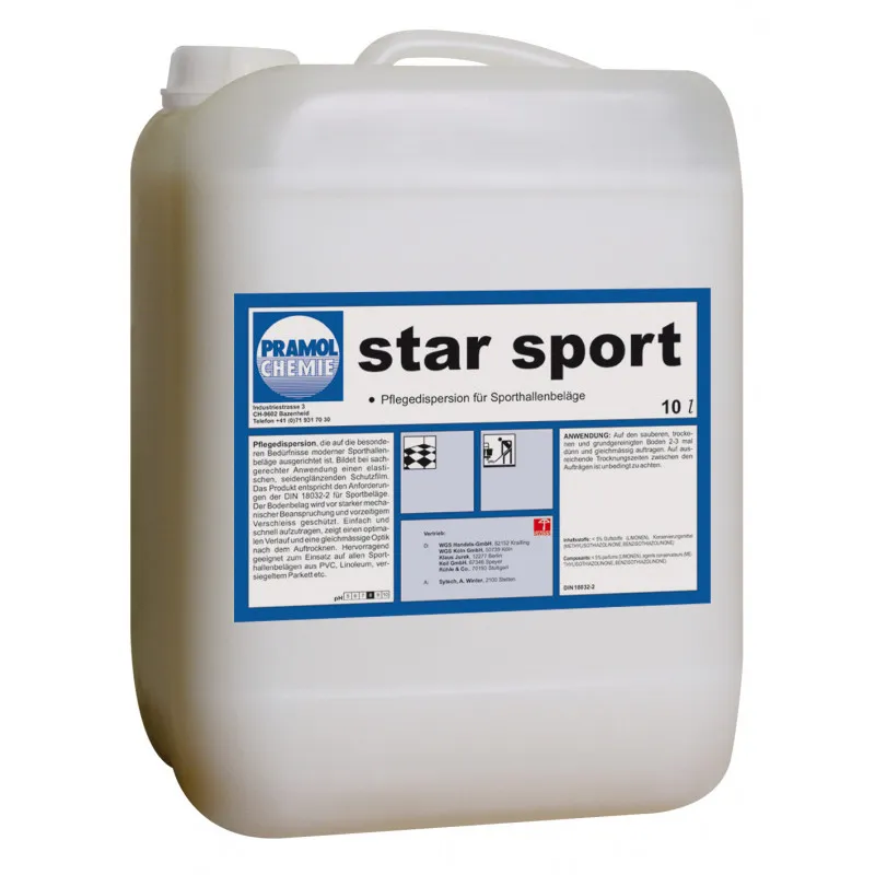 EPP star sport – Profi-Pflegedispersion für Sporthallenbeläge (DIN 18032-2), 10 Liter