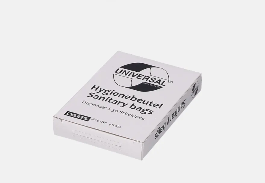 [D-46922] UNIVERSAL® Women's Hygiene Bags – 12 µm (Hygienic cardboard inserts) - 25 packages of 30 pieces = VE 750 pcs